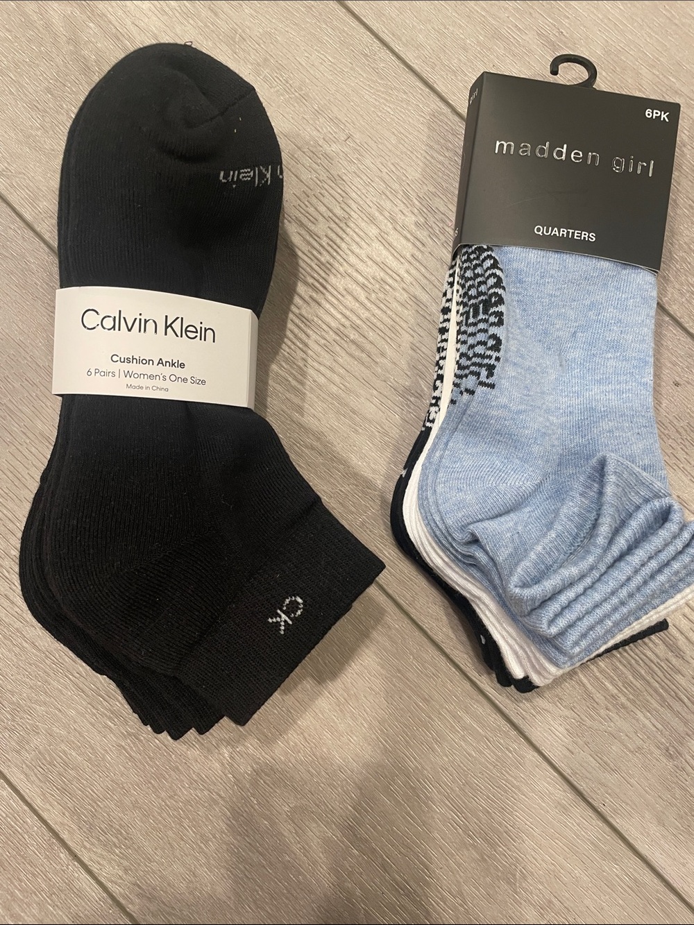 Two Packages Of Women's Ankle Socks - includes two 6 packs